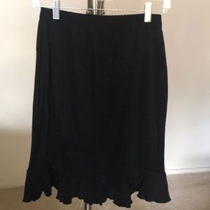 Black Frilled Skirt